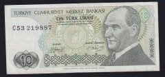 7.EMİSYON 1.TERTİP 10 LİRA C53 219887 ÇÇT