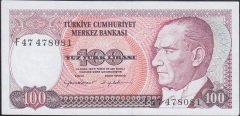 7.Emisyon 2.Tertip 100 Lira F47 478081 Çil