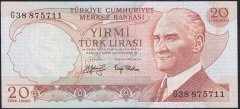 6.EMİSYON 3.TERTİP 20 LİRA G38 875711 ÇÇT ÇİLALTI