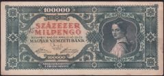 Macaristan 100000 Pengo 1946 Çok Temiz