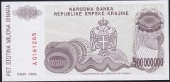 Hırvatistan 500000000 Dinar 1993 Çil Pick R26