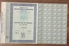 Hisse Senedi - SO PA DE 1966 ( 44 X 27 cm )