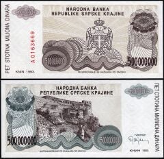 Hırvatistan 500000000 Dinar 1993 Çil Pick R26