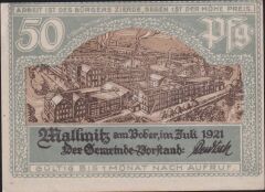 Almanya 50 Pfennig Notgeld 1921 Çil