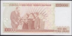 7.Emisyon 3.Tertip 100000 Lira F11 013792 Çilaltı