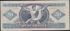 Macaristan 20 Forint 1975 Çok Temiz