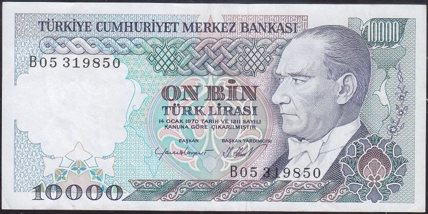 7.Emisyon 2.Tertip 10000 Lira B05 319850 Çok Çok Temiz +