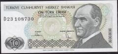 7.Emisyon 2.Tertip 10 Lira D23 108730 Çilaltı Çil