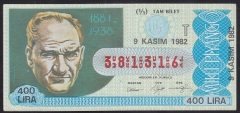 1982 9 KASIM TAM BİLET - T SERİSİ