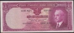 2.Emisyon 1 Lira B21 480063 Çok Temiz + ( arka yüzde kabartmalar belirgin )
