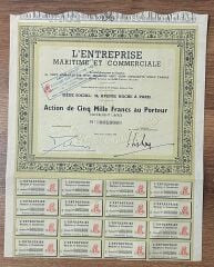 Hisse Senedi - L'entreprise 1957 ( 33 X 27 cm )