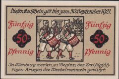 Almanya 50 Pfennig Notgeld 1921 Çil