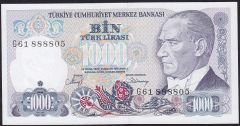 7.Emisyon 2.Tertip 1000 Lira G61 888805 Çil