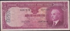 2.Emisyon 1 Lira B16 219029 Çok Temiz