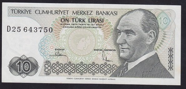 7.EMİSYON 2.TERTİP 10 LİRA D25 643750 ÇİALTI