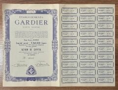 Hisse Senedi - Gardier 1944 ( 43.5 X 32 cm )