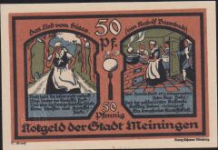 Almanya 50 Pfennig Notgeld 1921 Çil Filigranlı