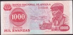 Angola 1000 Kwanzas 1979 Çok Temiz+ Pick 117