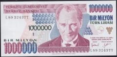 7.Emisyon 2.Tertip 1000000 Lira L89 324377 Çil