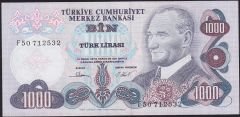 6.Emisyon 3.Tertip 1000 Lira F50 712532 Ççt Çilaltı