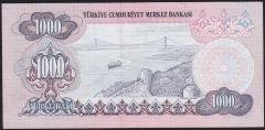 6.Emisyon 3.Tertip 1000 Lira F50 712532 Ççt Çilaltı