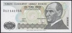 7.Emisyon 2.Tertip 10 Lira D12 141755 Çilaltı Çil