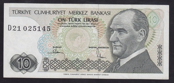 7.EMİSYON 2.TERTİP 10 LİRA D21 025145 ÇÇT
