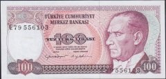 7.Emisyon 2.Tertip 100 Lira E79 556103 Çilaltı Çil