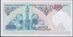 7.EMİSYON 1.TERTİP 500 LİRA A72 931140 ÇİL