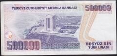 7.Emisyon 1.Tertip 500000 Lira A47 520518 Çok Çok Temiz