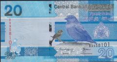 Gambia 20 Dalasis 2023 Çil Pick 39c
