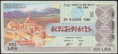 1981 29 Kasım Çeyrek Bilet - N Serisi