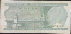 6.EMİSYON 2.TERTİP 10 LİRA L05 195663 ÇOK TEMİZ eski kağıt para fiyatları