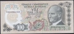 6.Emisyon 2.Tertip 100 Lira G69 094245 Çok Çok Temiz +