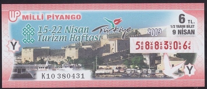 2009 9 NİSAN YARIM BİLET Y SERİSİ