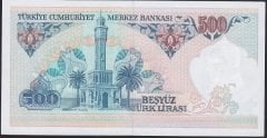 7.EMİSYON 1.TERTİP 500 LİRA B07 622552 ÇİL