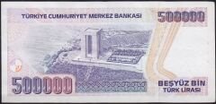 7.Emisyon 1.Tertip 500000 Lira A87 043912 Çok Çok Temiz
