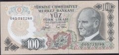 6.Emisyon 2.Tertip 100 Lira G65 717280 Çok Çok Temiz