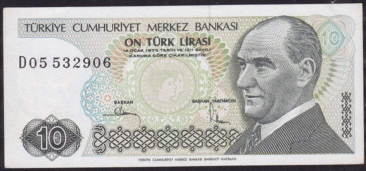 7.Emisyon 2.Tertip 10 Lira D05 532906 Çilaltı Çil