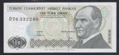 7.EMİSYON 2.TERTİP 10 LİRA D76 332240 ÇÇT +
