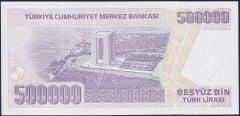 7.Emisyon 4.Tertip 500000 Lira M01 093300 Çil