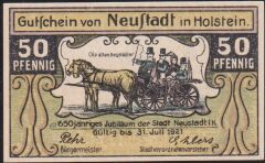 Almanya 50 Pfennig Notgeld 1921 Çil Filigranlı