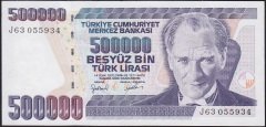 7.Emisyon 4.Tertip 500000 Lira J63 055934 Çilaltı