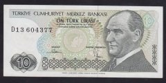 7.EMİSYON 2.TERTİP 10 LİRA D13 604377 ÇİLALTI ÇİL
