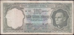 5.EMİSYON 5.TERTİP 100 LİRA B67 089767 ÇOK TEMİZ+