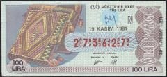 1981 19 Kasım Çeyrek Bilet - N Serisi