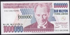7.Emisyon 3.Tertip 1 000 000 Lira U02 482898 Çilaltı Çil