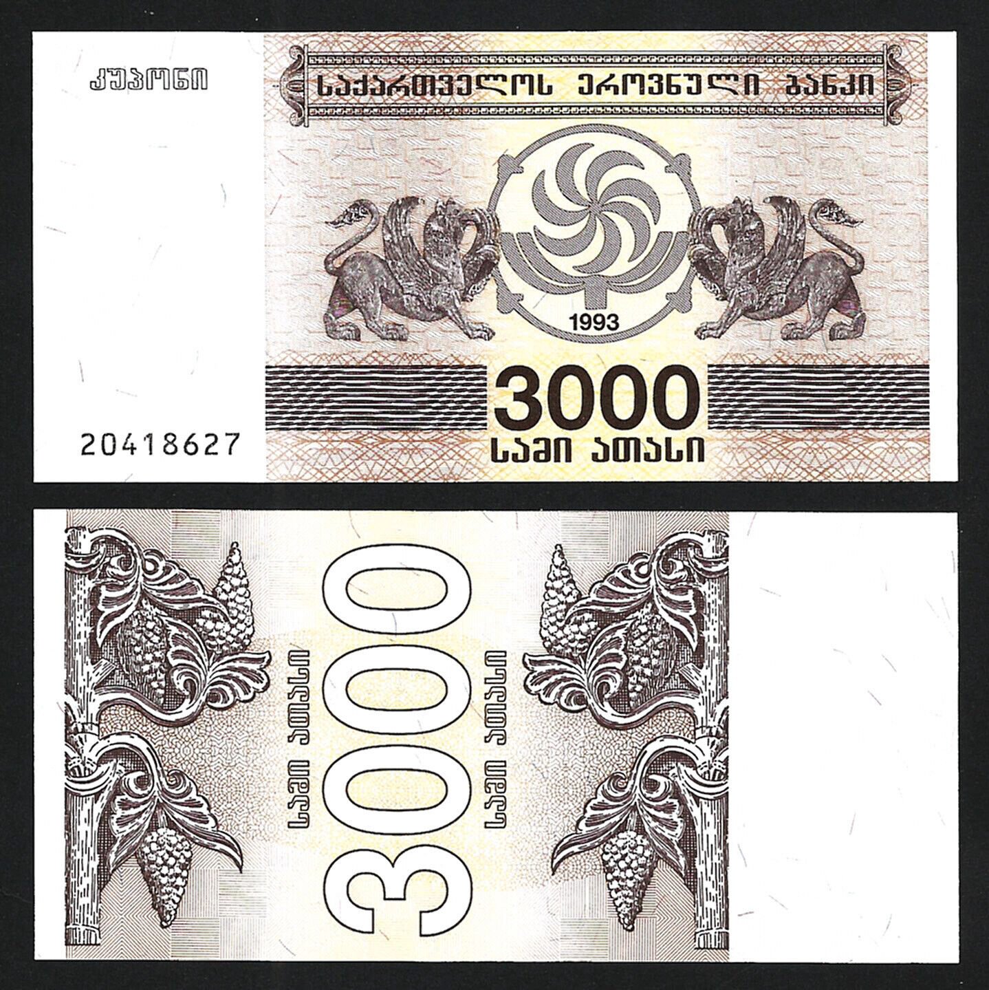 Gürcistan 3000 Lari 1993 Çil Pick 45a