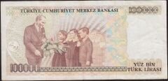 7.Emisyon 1.Tertip 100000 Lira A01 422431 Çok Temiz+