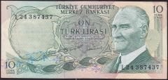 6.Emisyon 2.Tertip 10 Lira L24 387437 Çok Temiz+